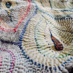 ‘Waves’ embroidery on cloth